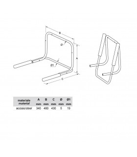Crochet porte vélo rabattable