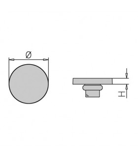Dome anti-glisse rond plat en PVC  Dome anti-glisse rond plat en PVC