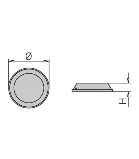 Dome anti-glisse rond conique en PVC adhésif translucide