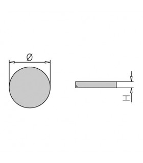 Dome anti-glisse rond plat en PVC adhésif translucide