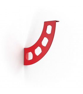 Support pour étagère en bois Boomerang rouge