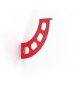 Support pour étagère en bois Boomerang rouge