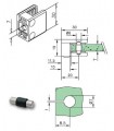 Pince a verre à talon plat - modèle 23 - Zamak effet inox Pince a verre à talon plat - modèle 23 - Zamak effet inox