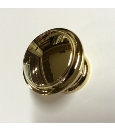 Poignée bouton de meuble doré poli brillant