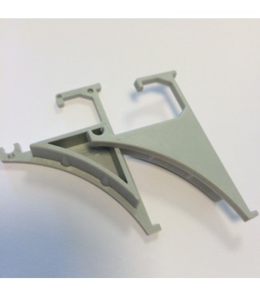 Lot de deux bouchons gris mat