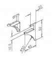 Lot de deux bouchons pour profil support tablette verre 8 mm Lot de deux bouchons pour profil support tablette verre 8 mm