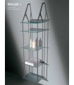 Set de deux supports avec 5 Etagères verre Set de deux supports avec 5 Etagères verre