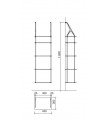 Set de deux supports avec 4 Etagères verre Set de deux supports avec 4 Etagères verre
